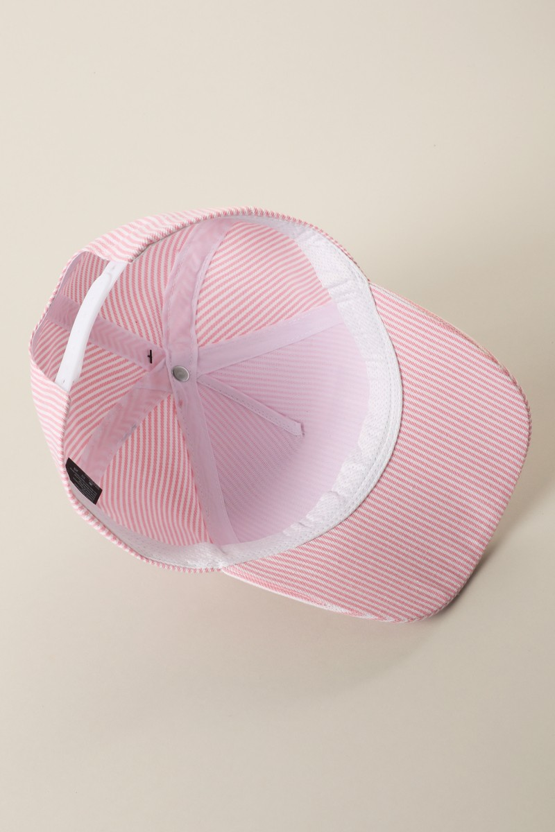 Striped Golden Retriever Hat (pink)