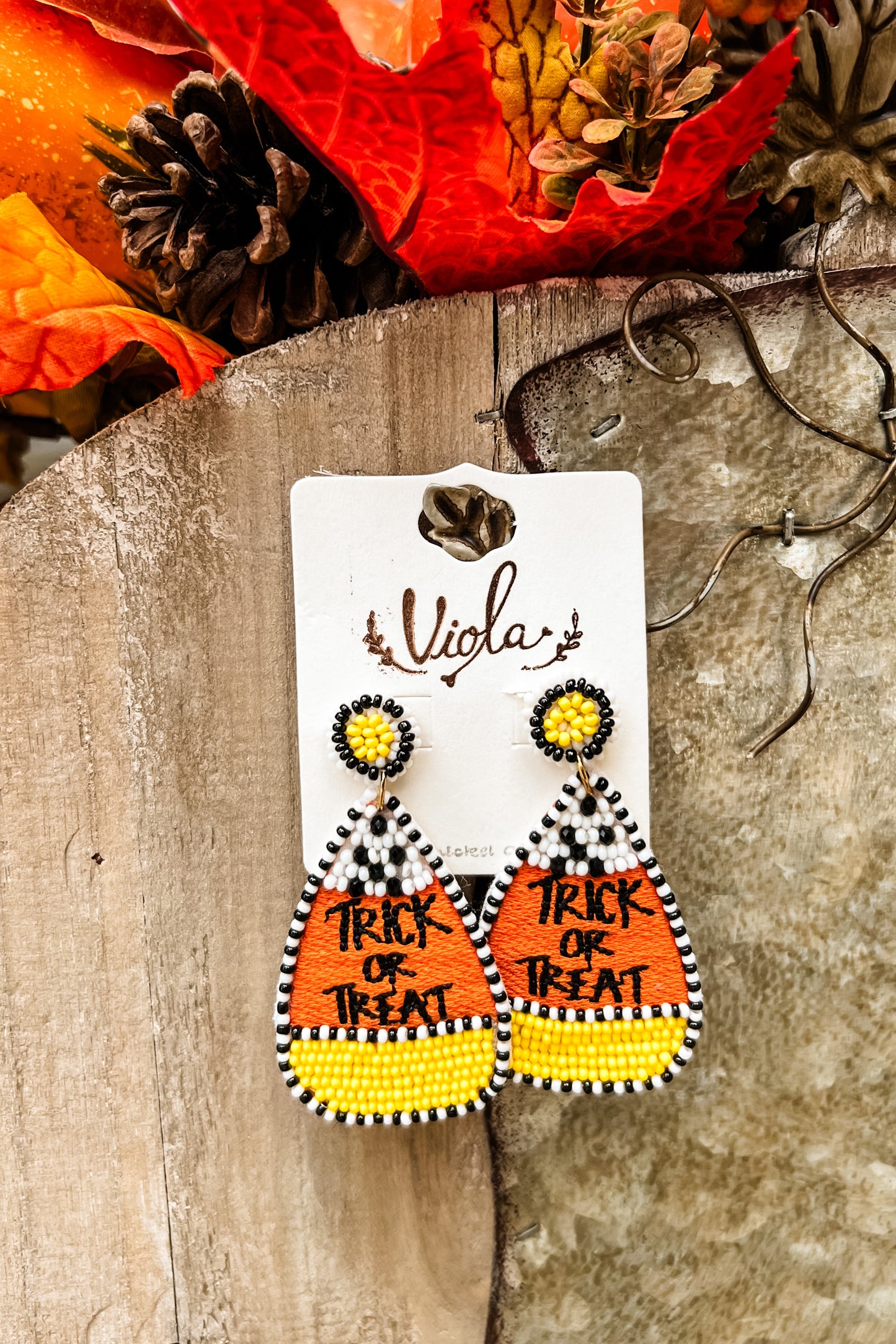 Trick Or Treat Beaded Earrings