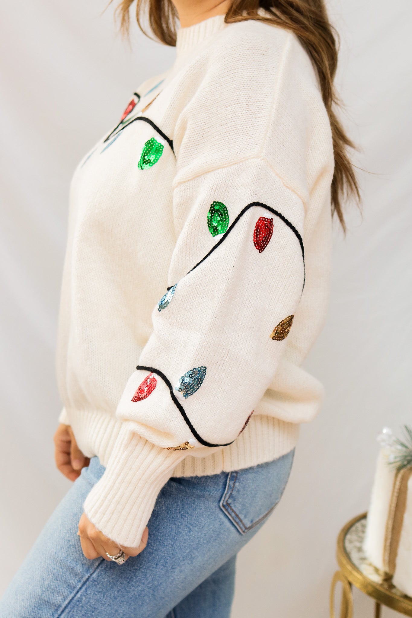 Light Bulb Sequin Sweater