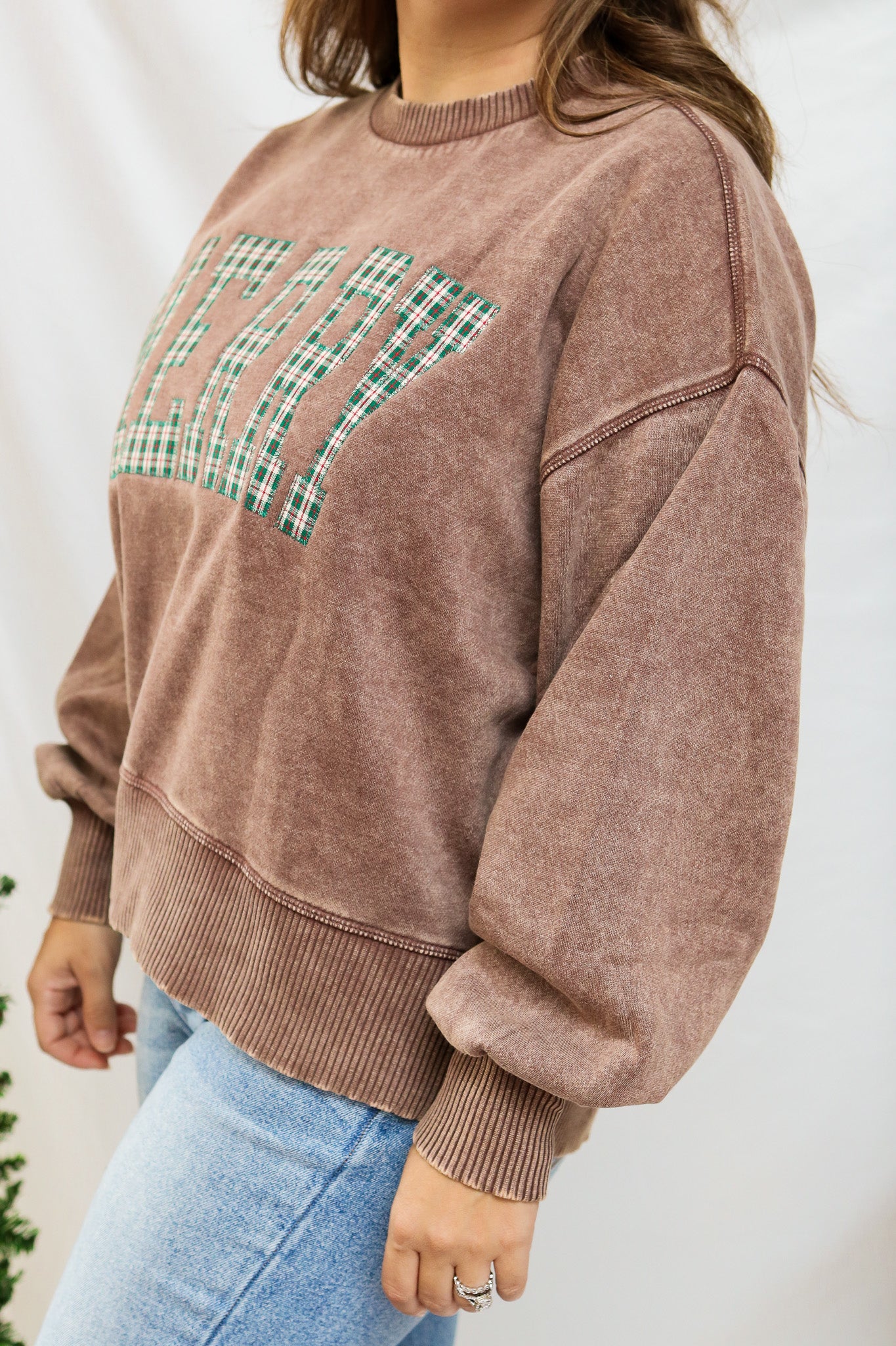 Merry Embroidered Pullover (brown)