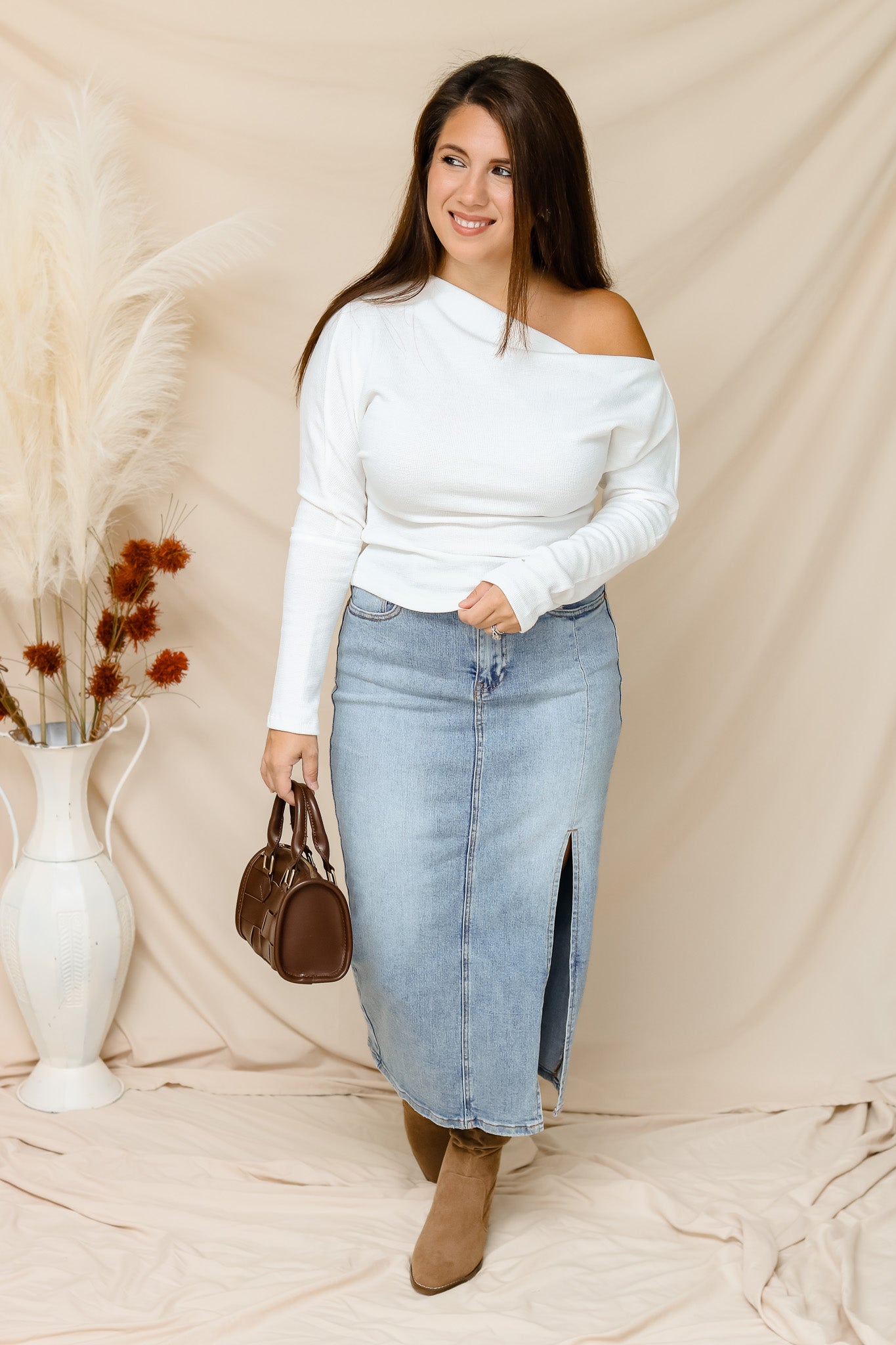 With Ease Knit Top (white)