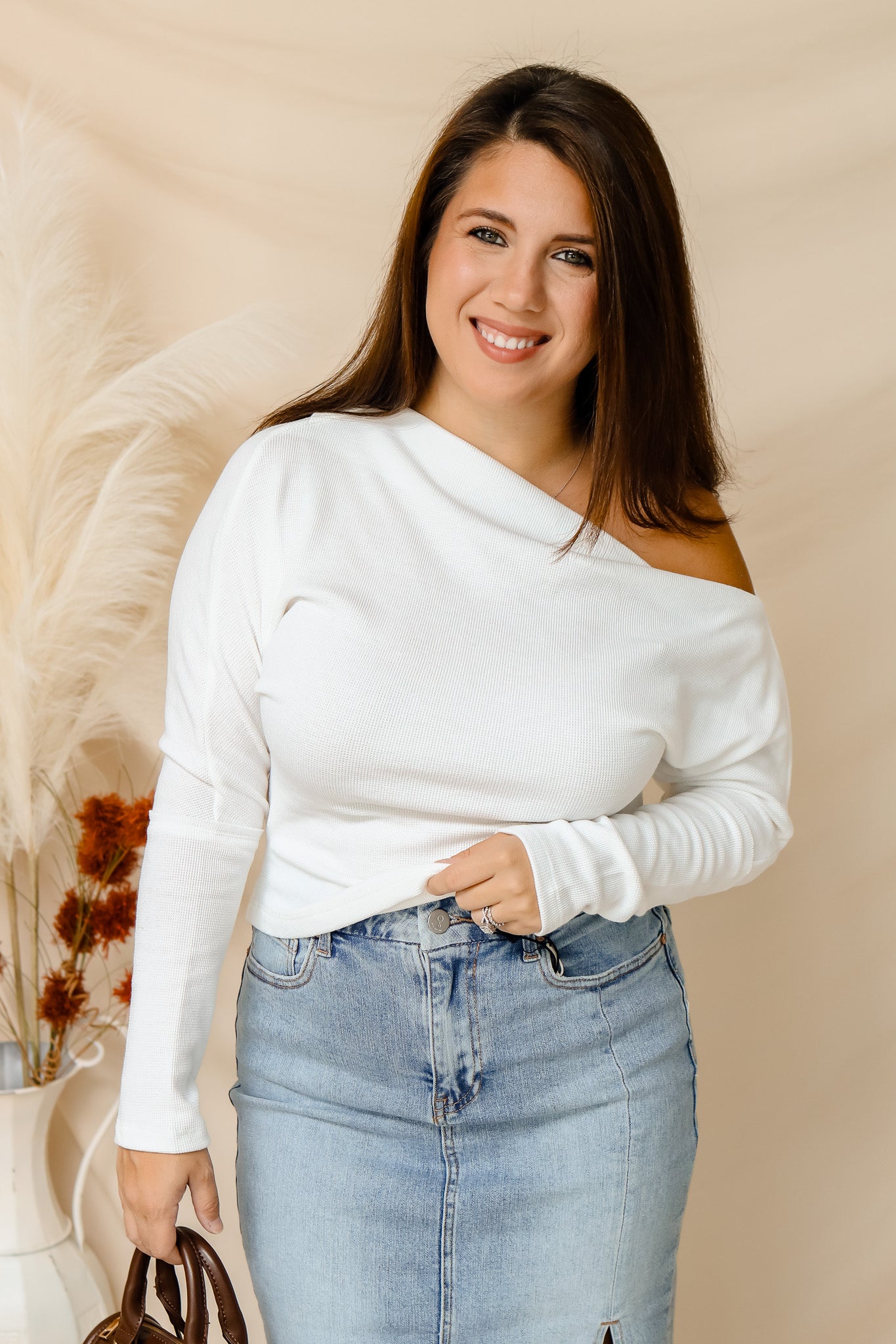 With Ease Knit Top (white)