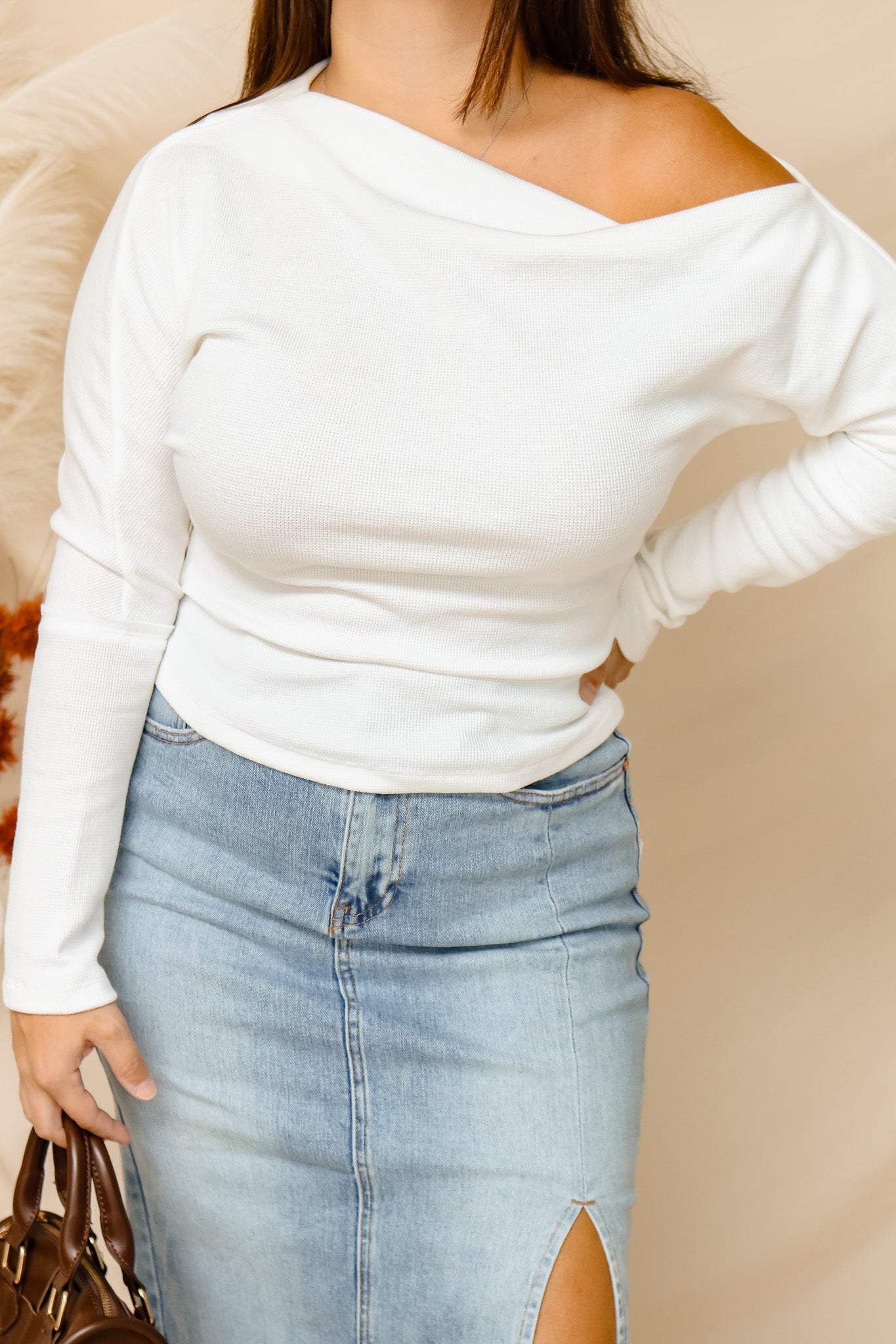 With Ease Knit Top (white)
