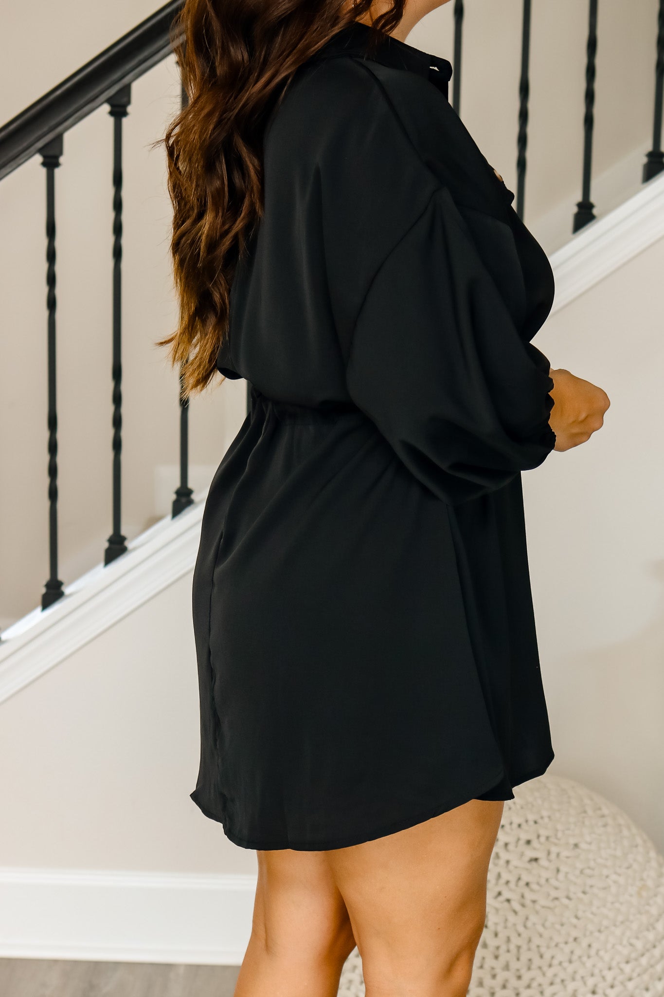 Get Together Button Dress (black)