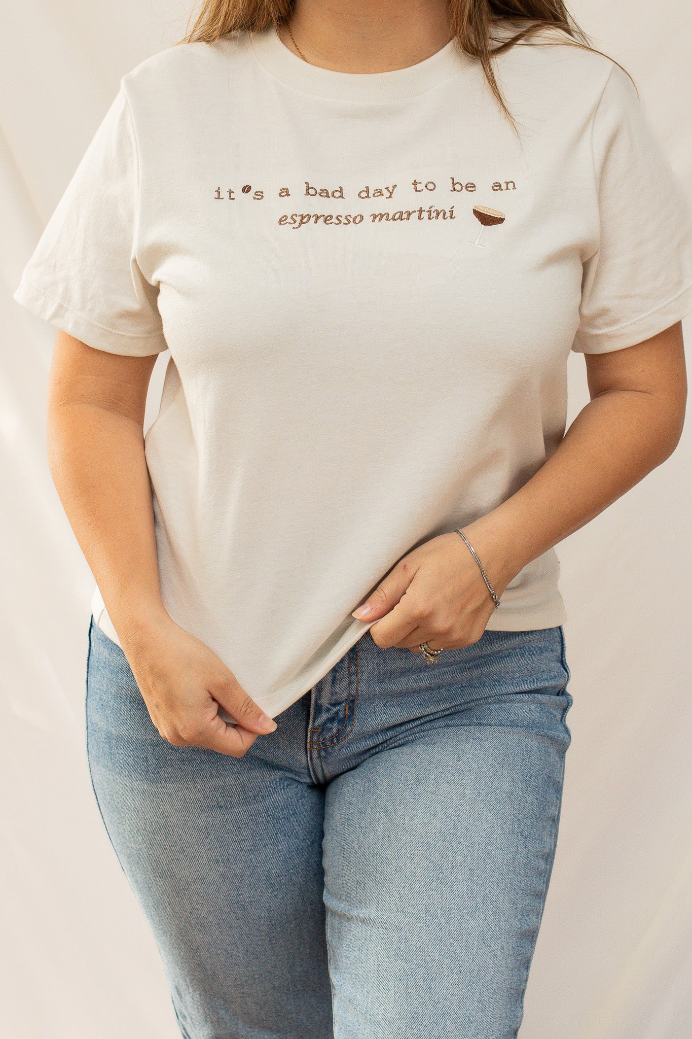 Espresso Martini Embroidered Tee - Calico's Grove Boutique