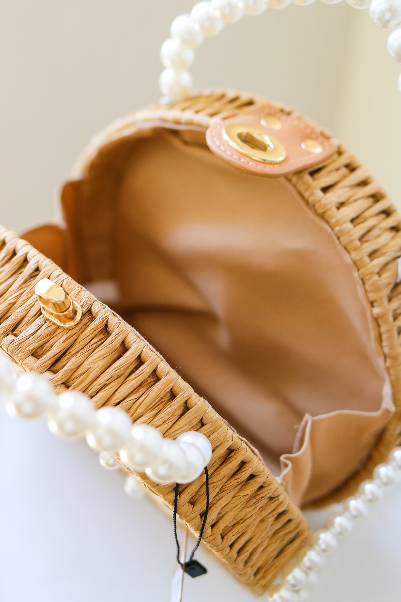 Pearl Blossom Top Handle Purse