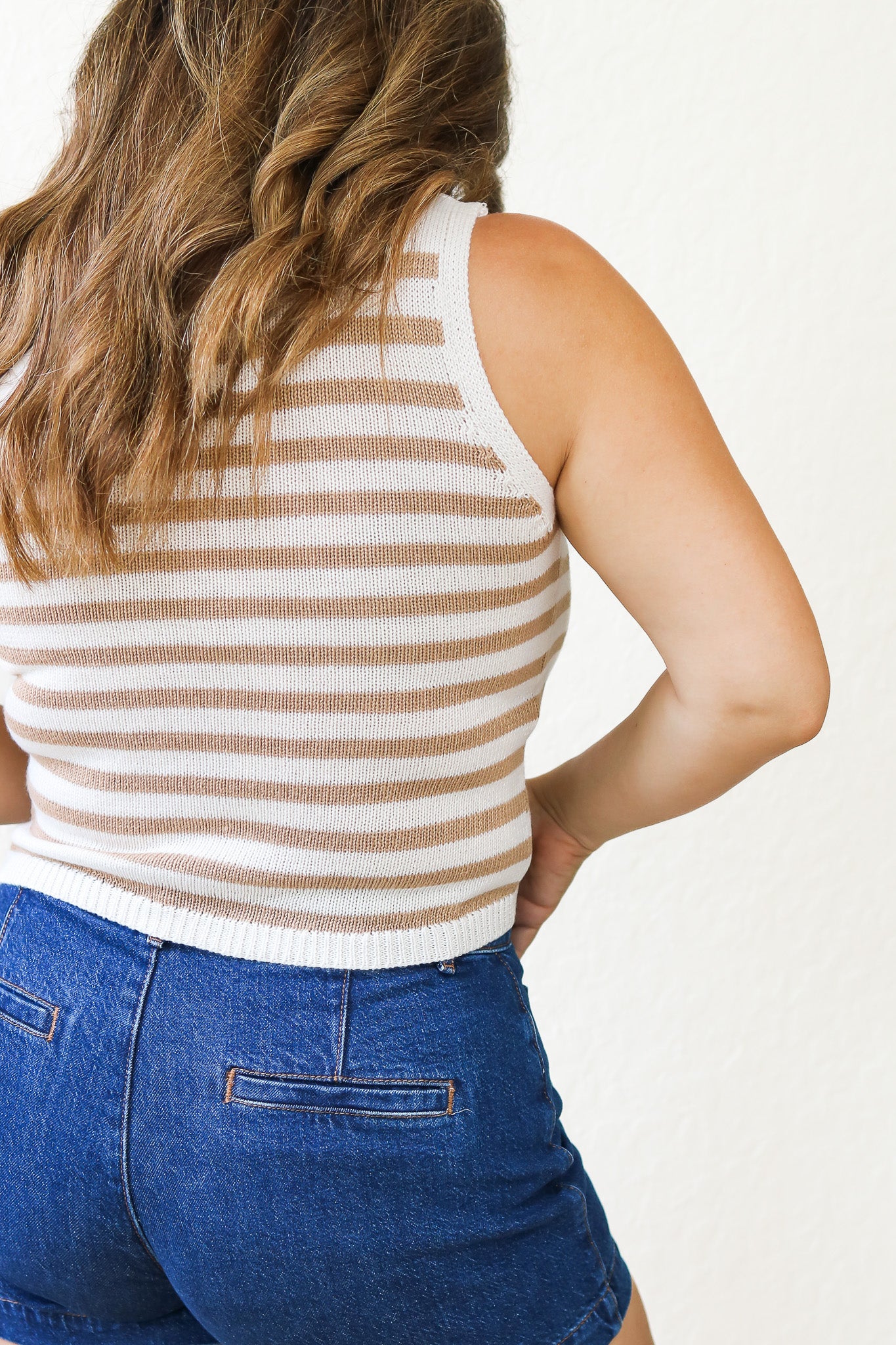 Sunset Walks Striped Knit Tank Top