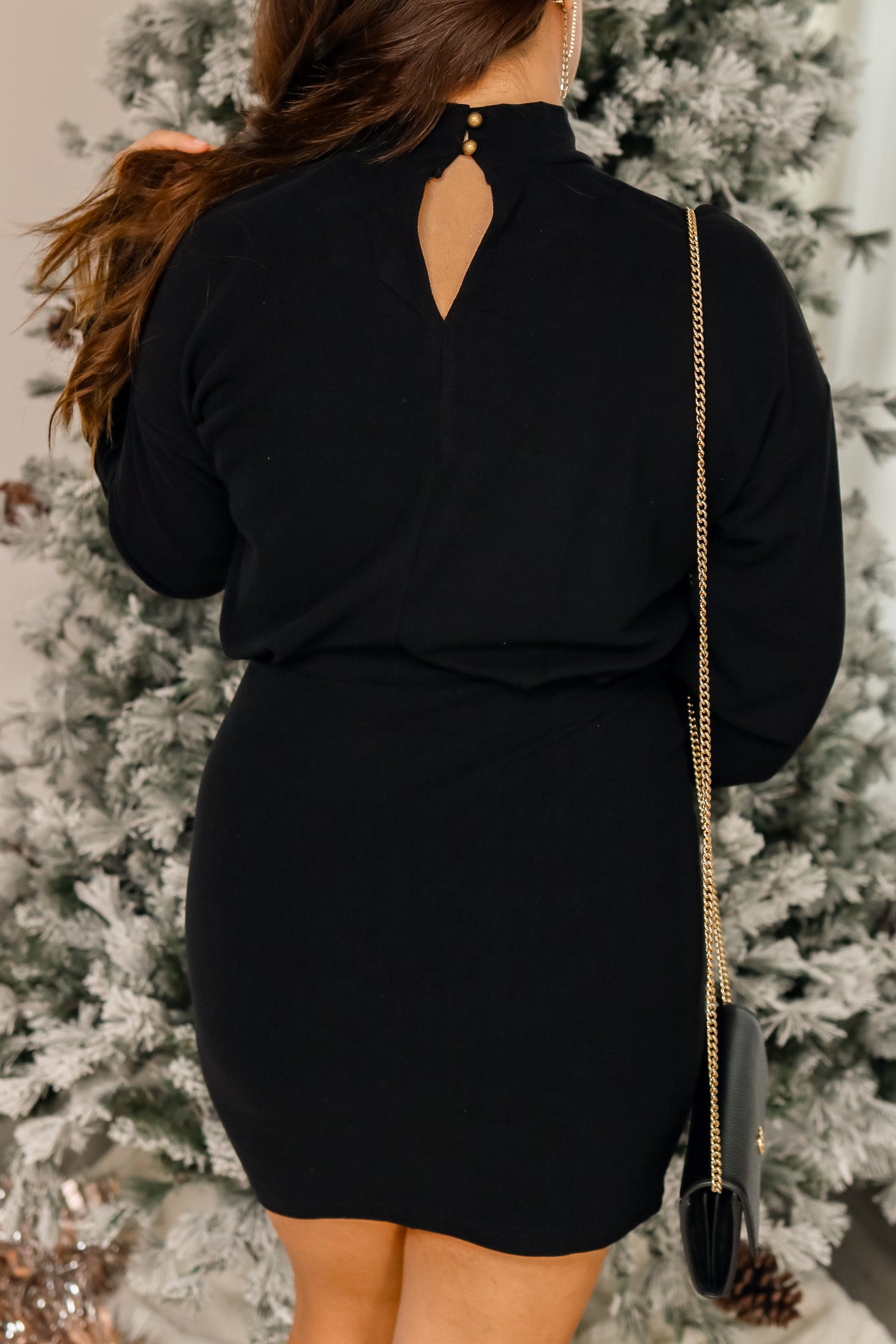 Gather Around Knit Dress (black)