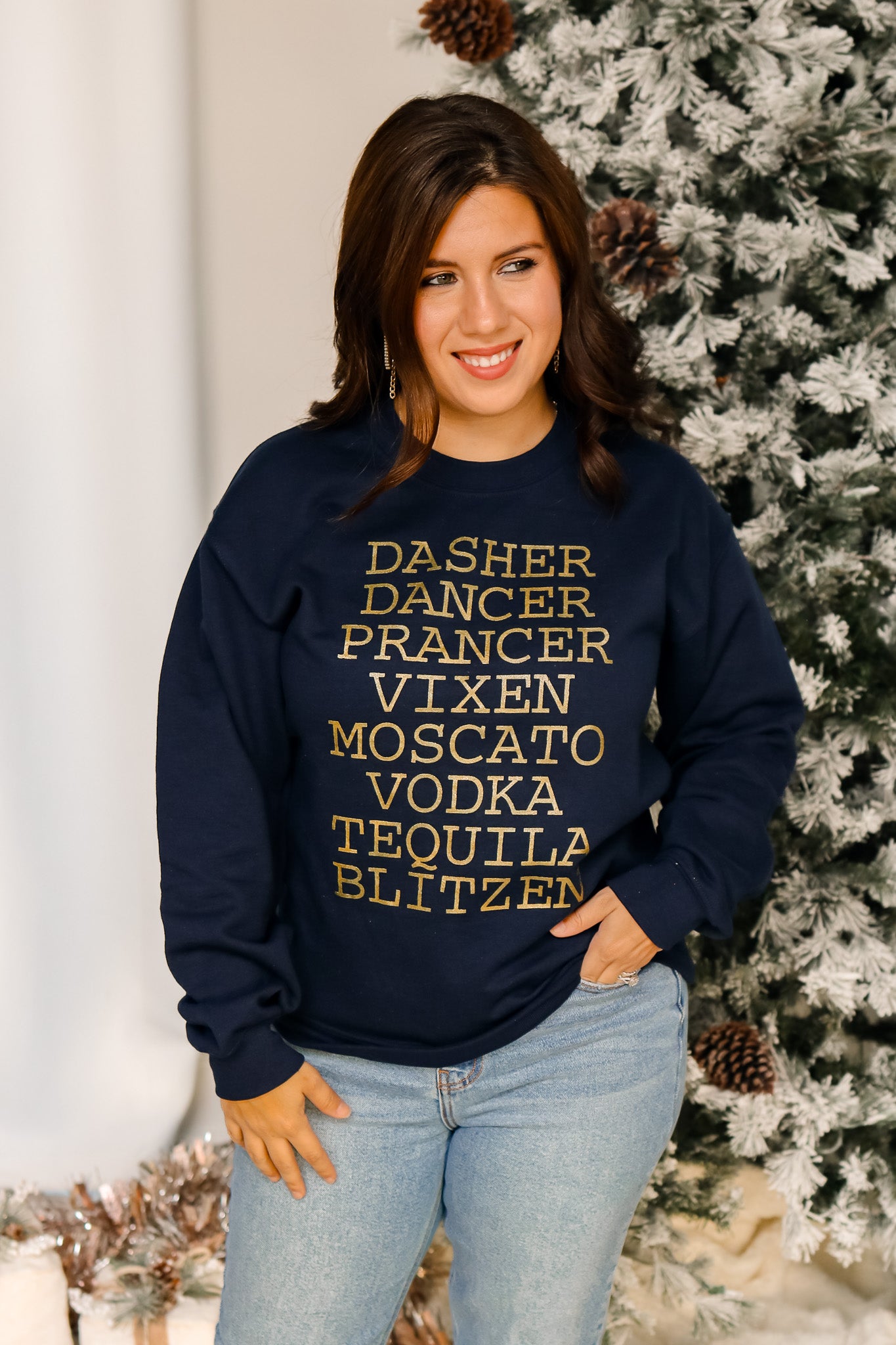 Dasher Dancer Graphic Sweatshirt