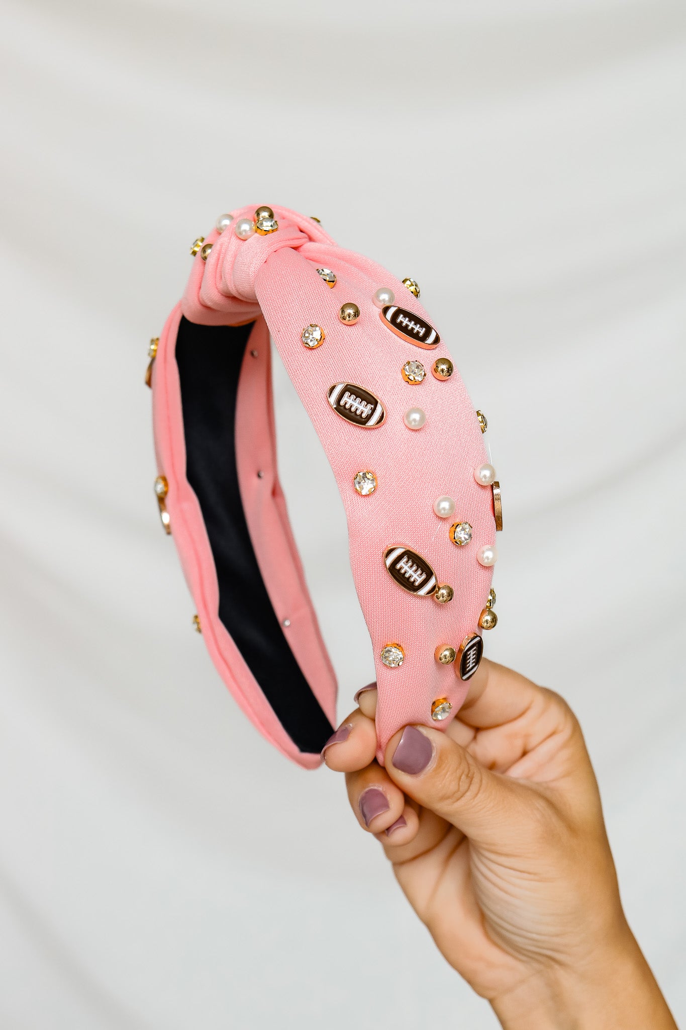 Pink Football Knot Headband