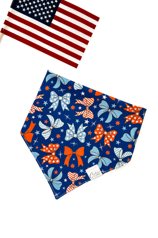 Bows And Stars Patriotic Bandana