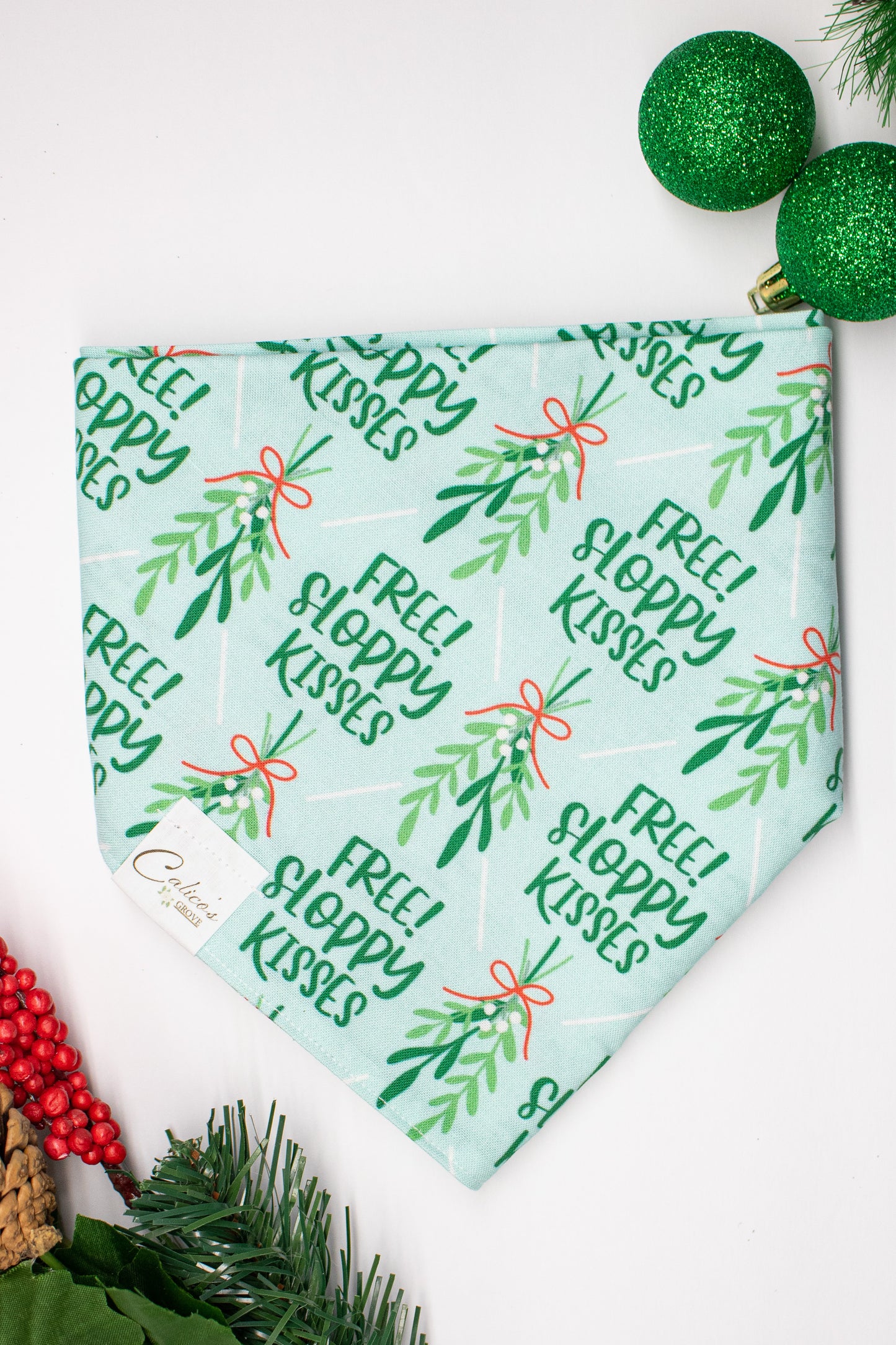 Sloppy Kisses Christmas Bandana