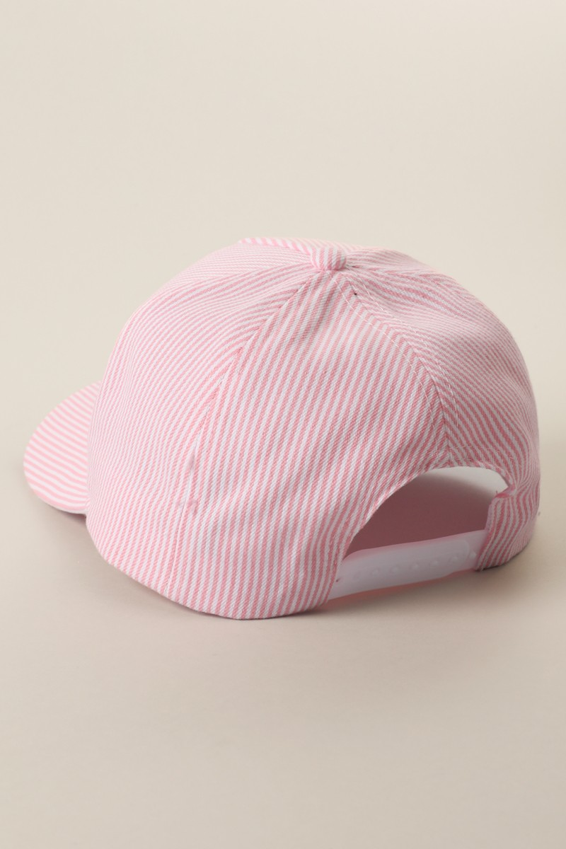 Striped Golden Retriever Hat (pink)