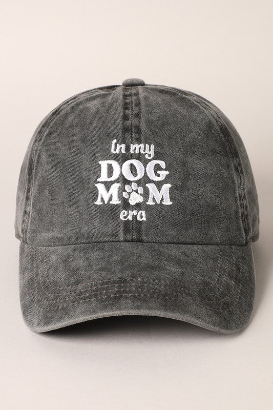 In My Dog Mom Era Embroidered Baseball Cap (black)