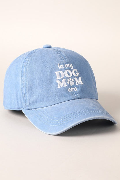 In My Dog Mom Era Embroidered Baseball Cap (blue)