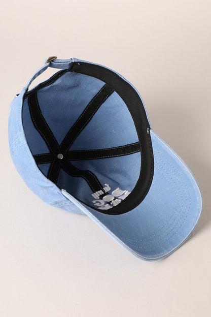 In My Dog Mom Era Embroidered Baseball Cap (blue)