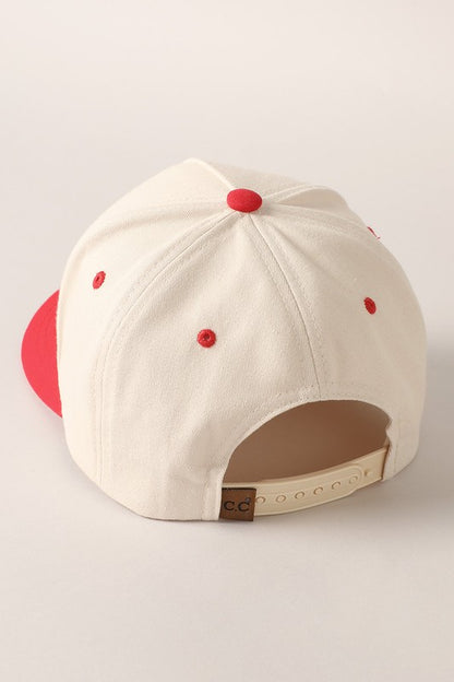 Put It On Santa's Tab Embroidered Baseball Cap (red)