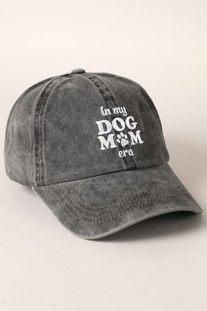 In My Dog Mom Era Embroidered Baseball Cap (black)