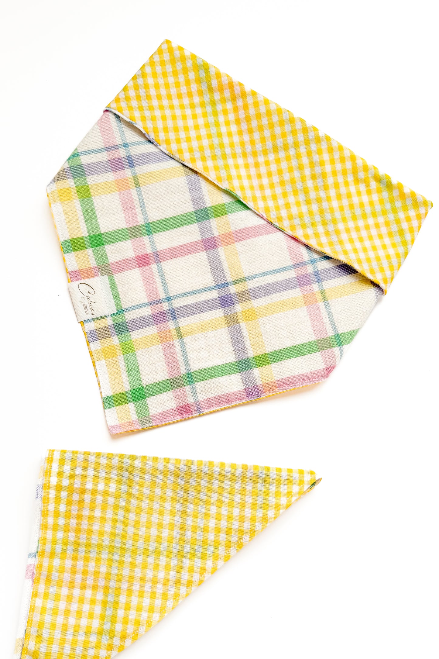 Spring Plaid Reversible Bandana