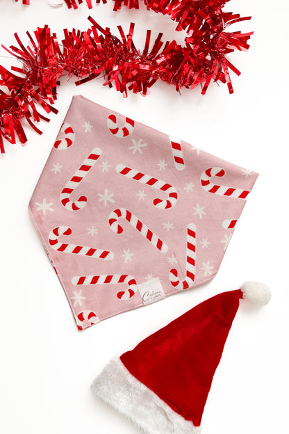 Candy Canes And Stars Bandana (pink)