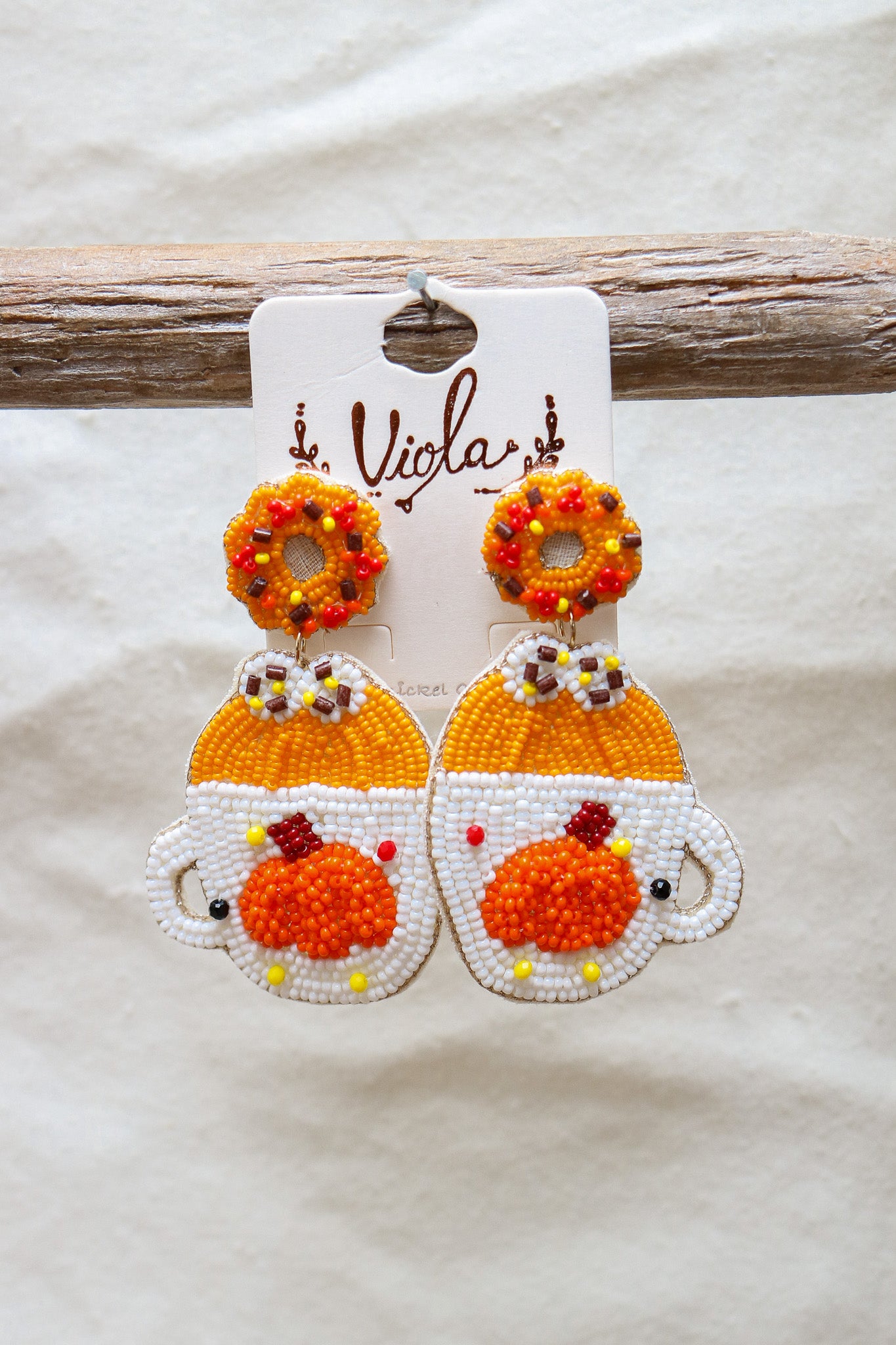 Pumpkin Spice Beaded Earrings