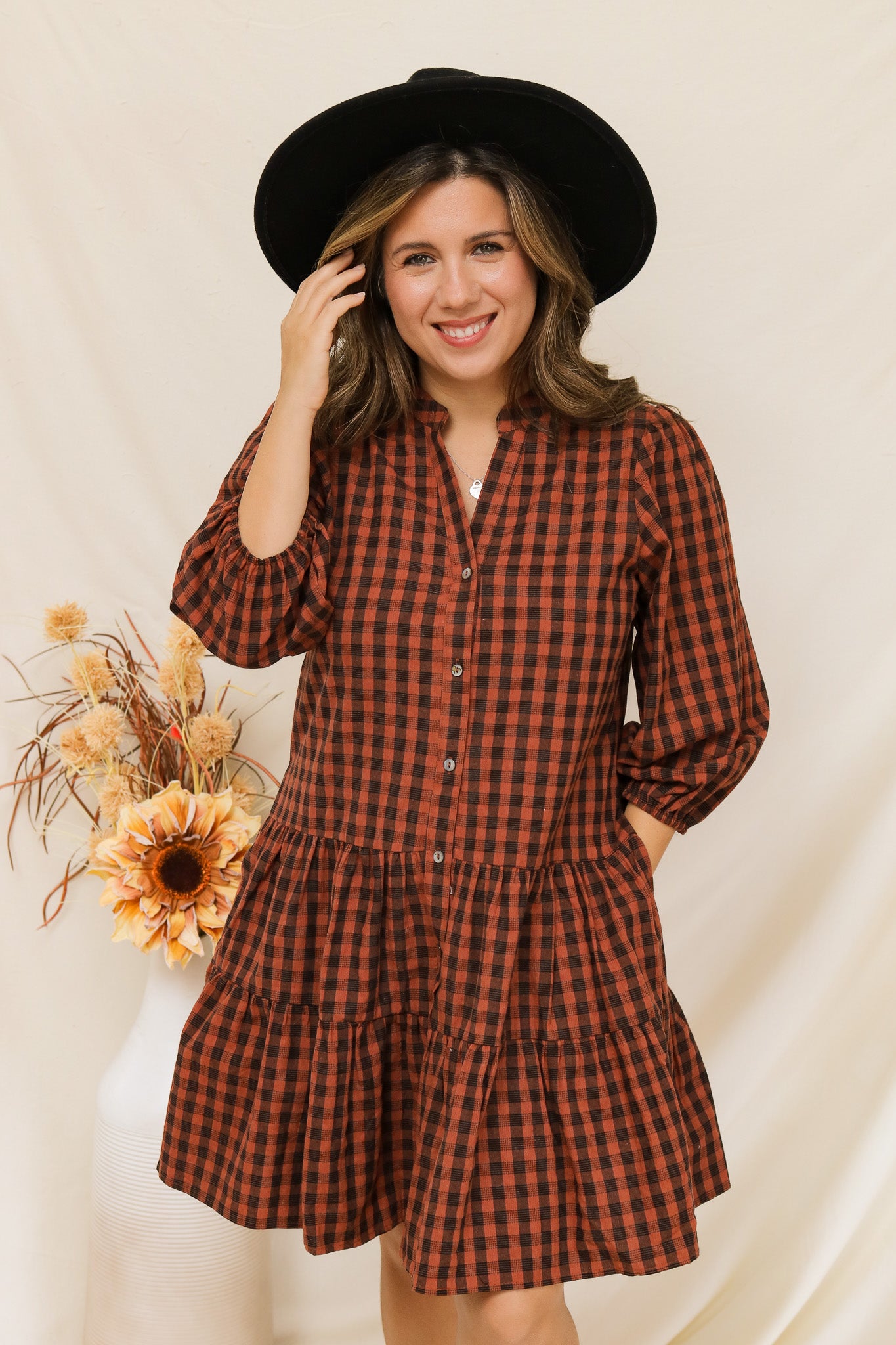 Harvesting Memories Plaid Dress