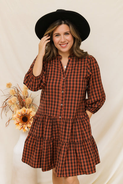 Harvesting Memories Plaid Dress