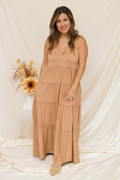 Time Goes By Ruffle Maxi Dress