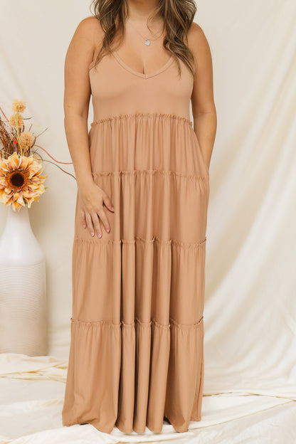 Time Goes By Ruffle Maxi Dress
