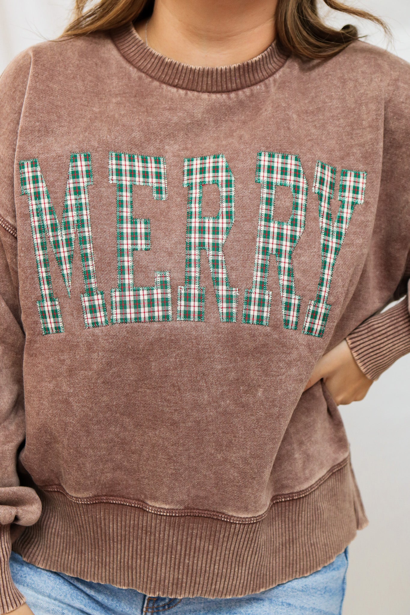 Merry Embroidered Pullover (brown)