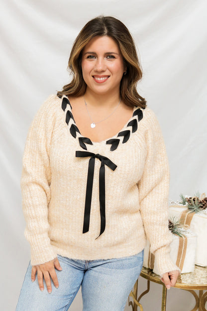 Wrapped In Ribbon Sweater