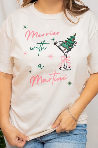 Merrier With A Martini Graphic Tee