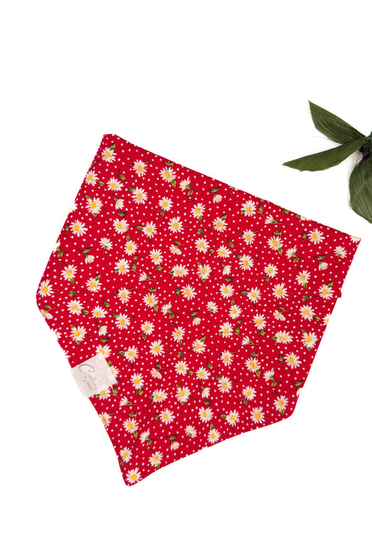 Daisies On Red Bandana
