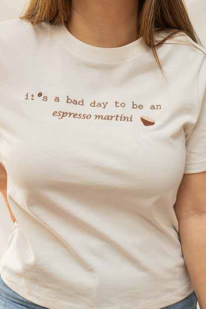 Espresso Martini Embroidered Tee - Calico's Grove Boutique