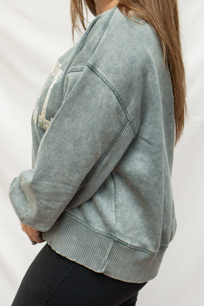 Travel Embroidered Pullover - Calico's Grove Boutique