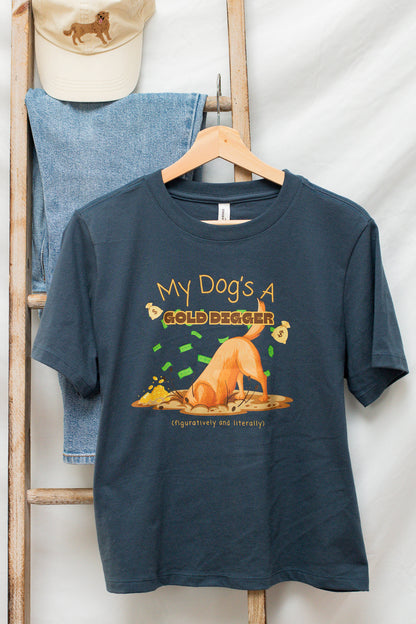 Gold Digger Dog Graphic Tee - Calico's Grove Boutique