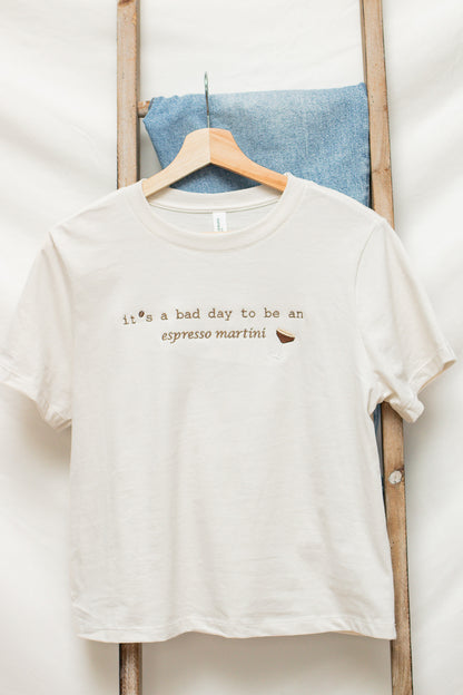 Espresso Martini Embroidered Tee - Calico's Grove Boutique