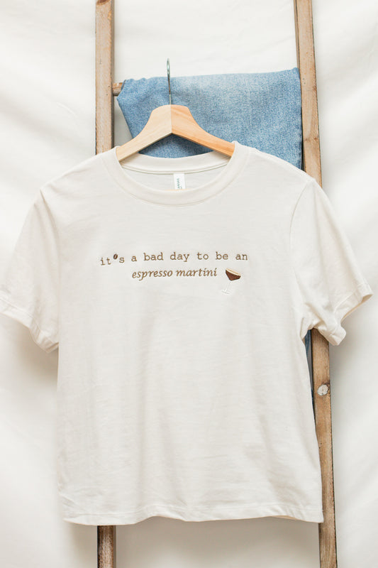 Espresso Martini Embroidered Tee - Calico's Grove Boutique