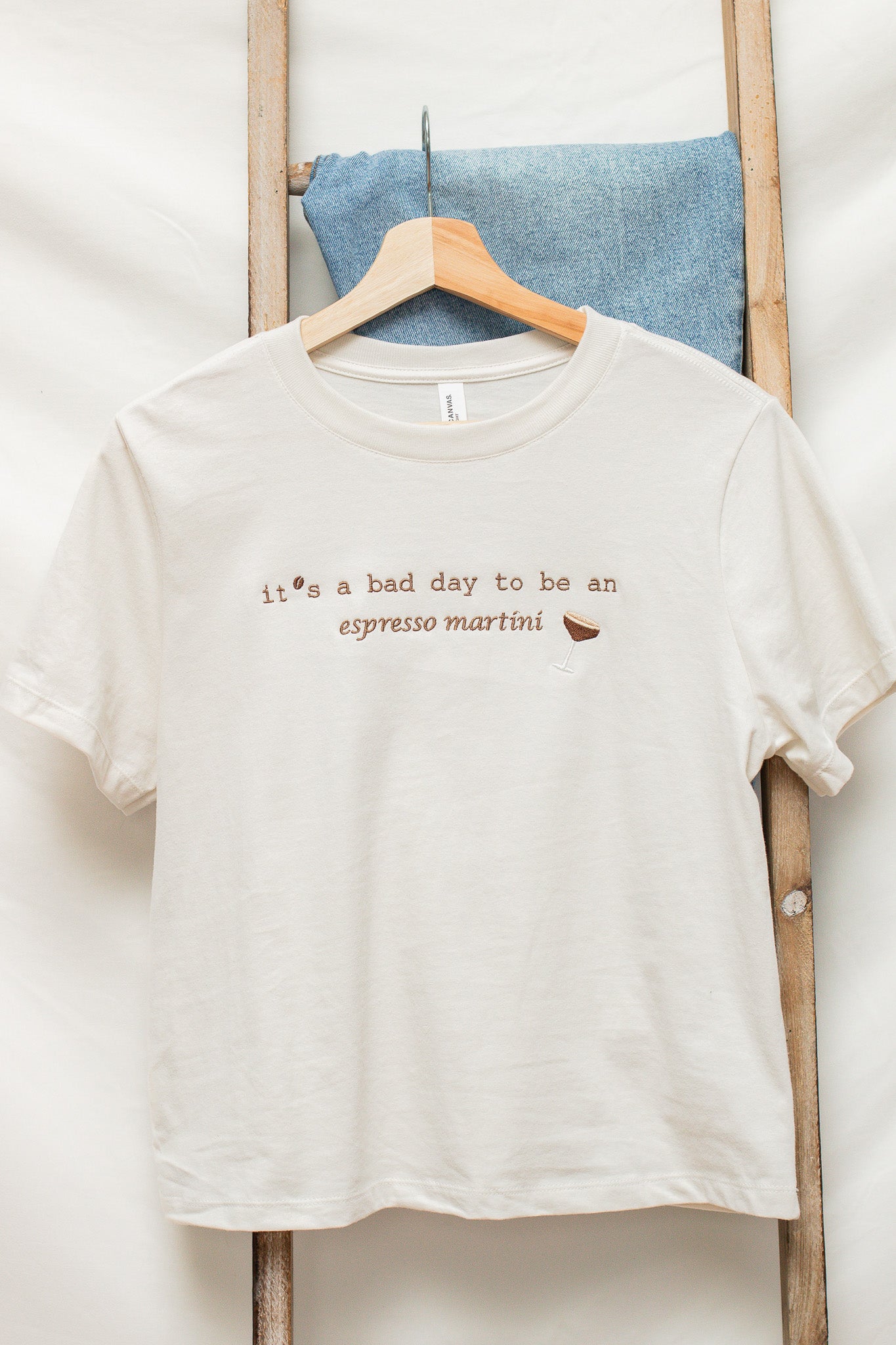 Espresso Martini Embroidered Tee - Calico's Grove Boutique