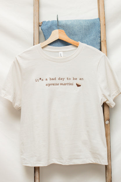 Espresso Martini Embroidered Tee - Calico's Grove Boutique