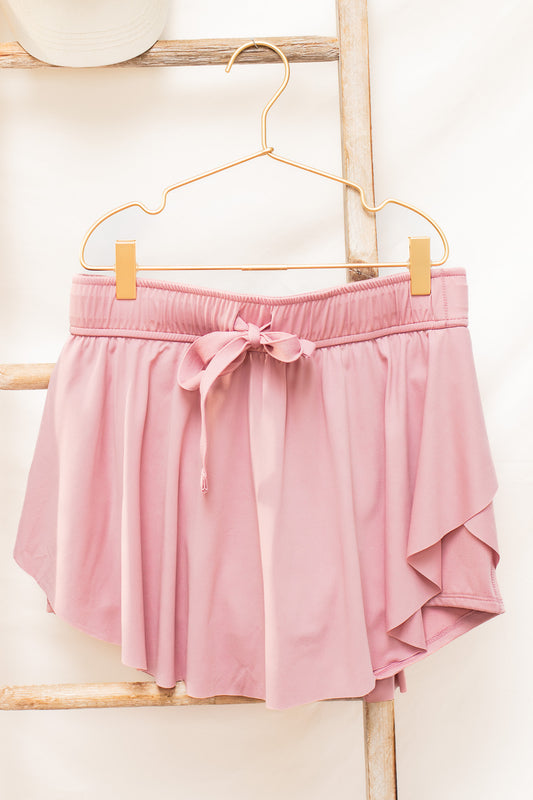 Work For It Active Skort (light rose) - Calico's Grove Boutique