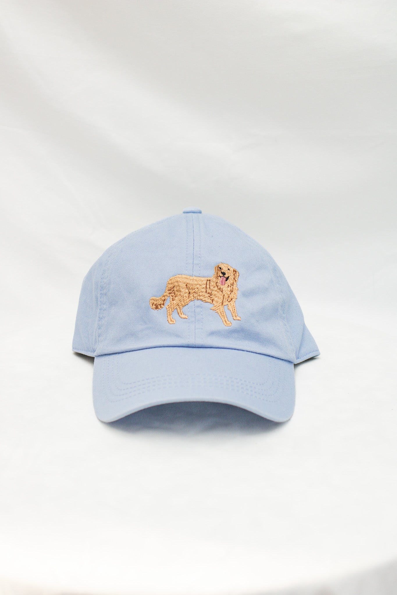 Golden Retriever Embroidered Hat (blue) - Calico's Grove Boutique