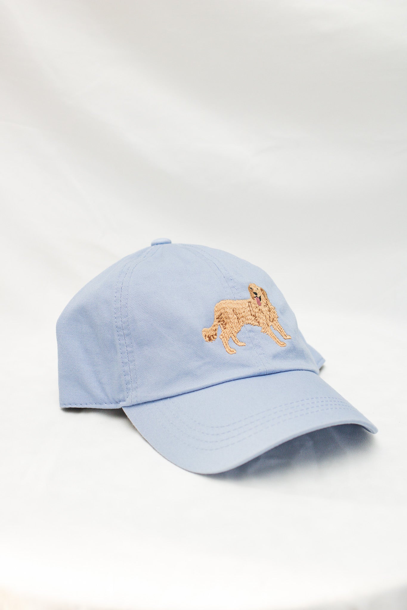 Golden Retriever Embroidered Hat (blue) - Calico's Grove Boutique