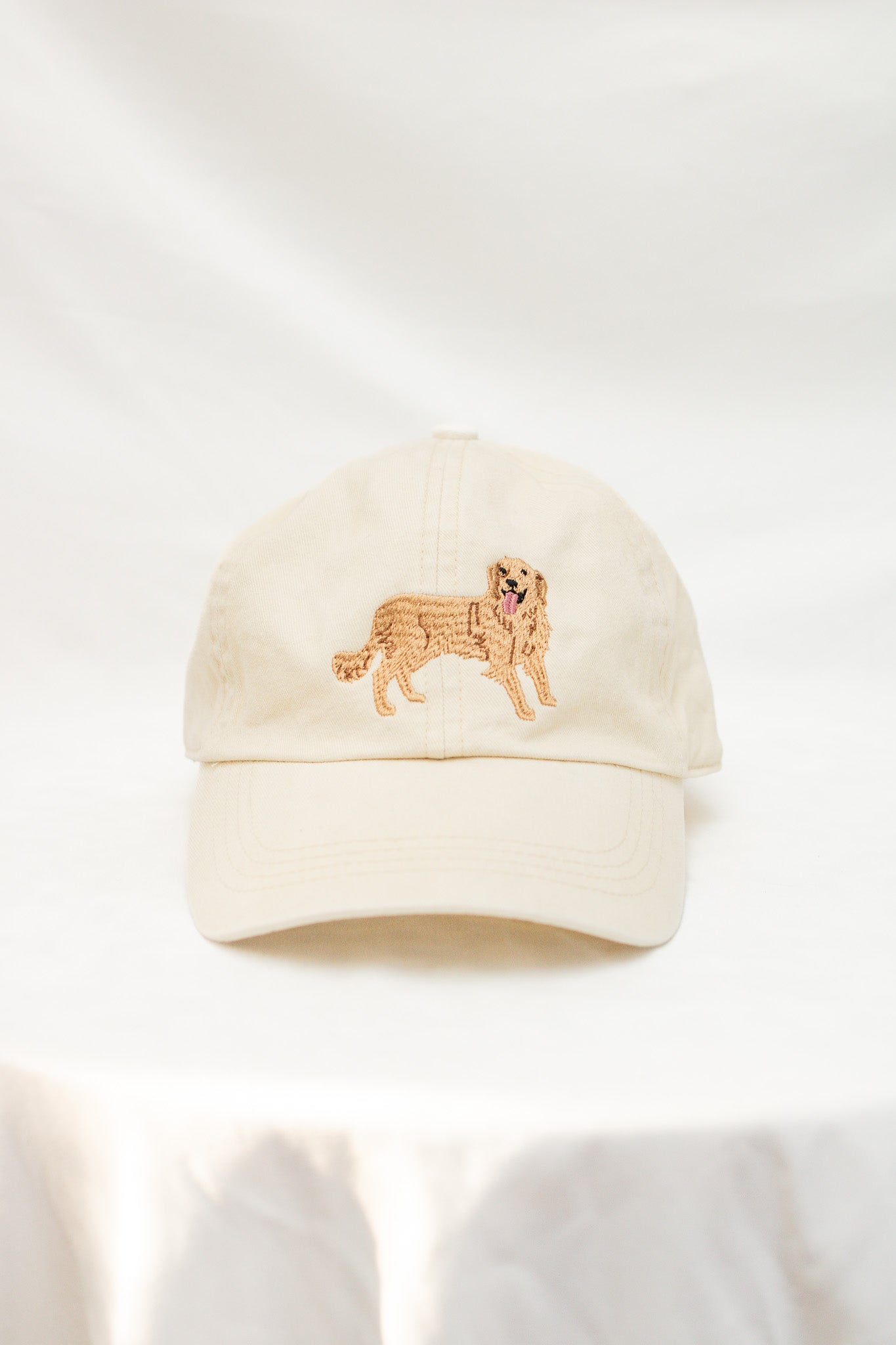 Golden Retriever Embroidered Hat (beige) - Calico's Grove Boutique