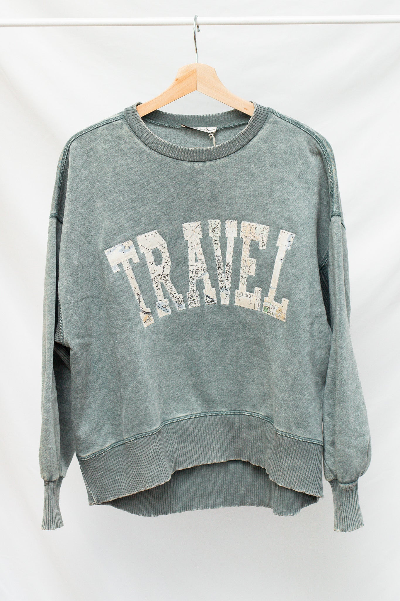 Travel Embroidered Pullover - Calico's Grove Boutique