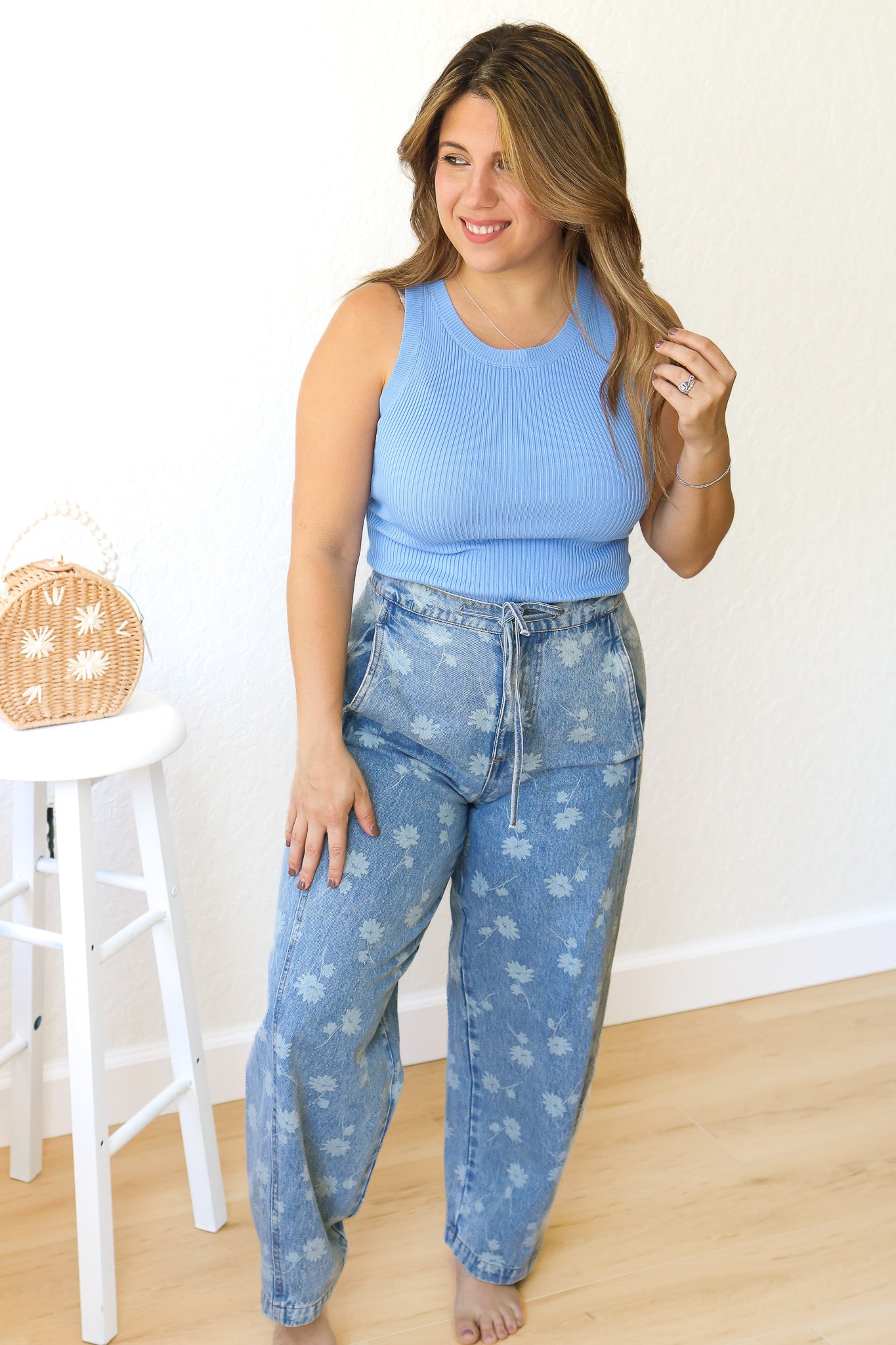 Simply Chic Sweater Tank Top (blue)