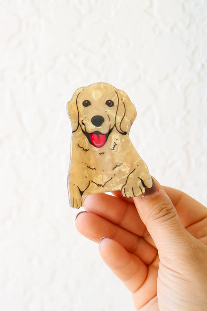 Golden Dog Hair Clip