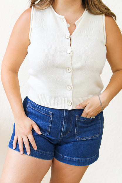 Easy Going Button Front Top