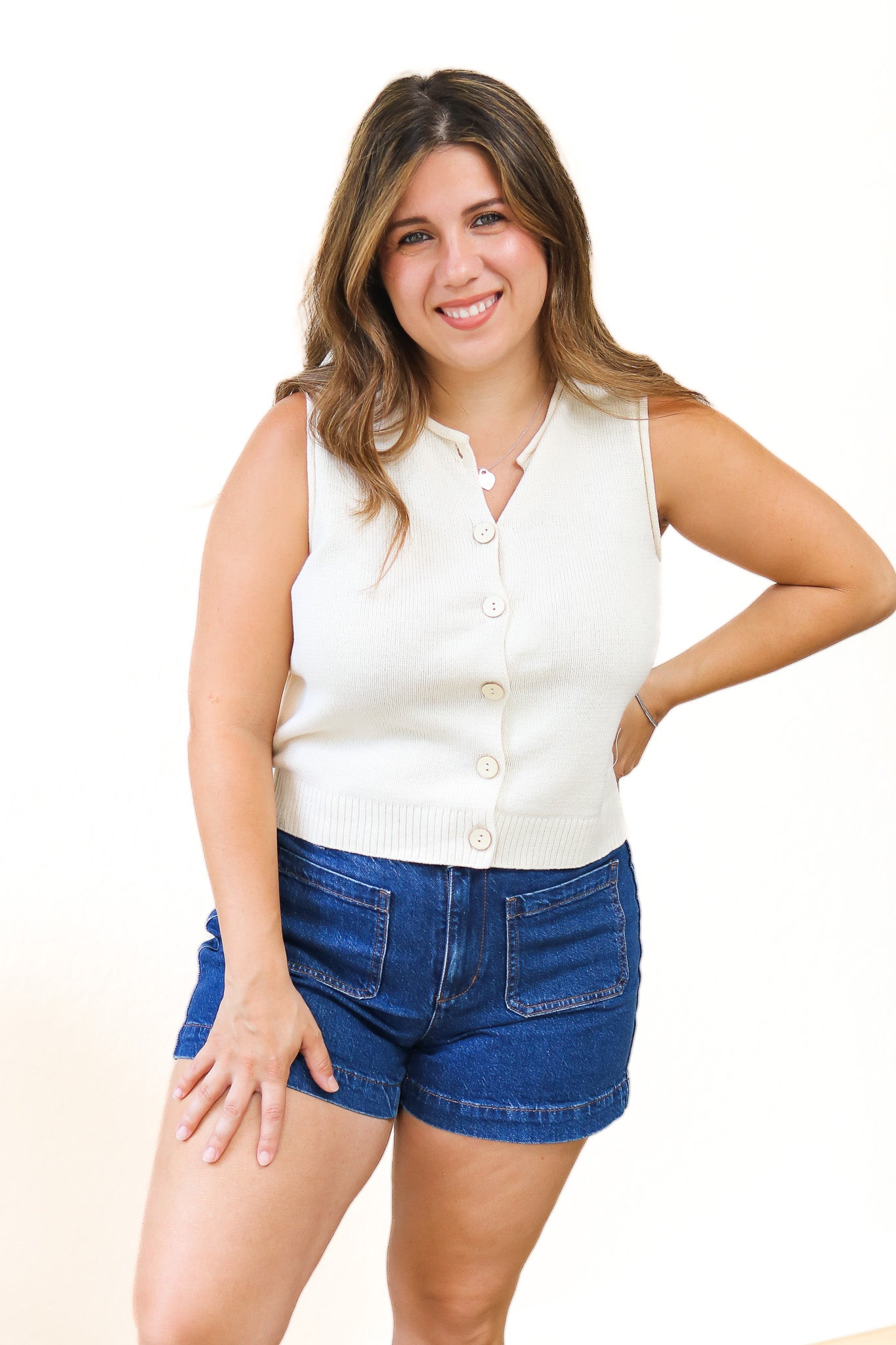 Easy Going Button Front Top