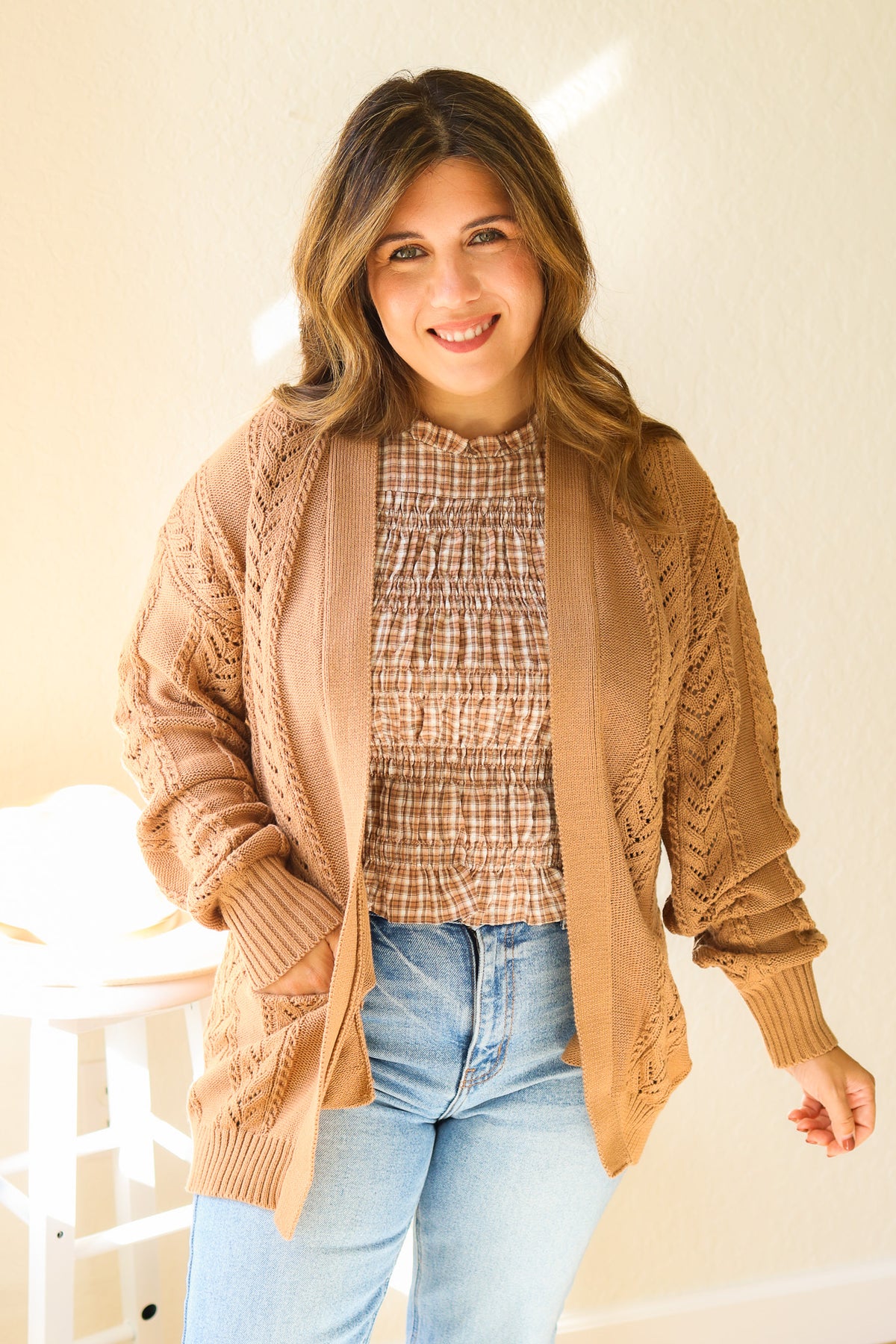 Pumpkin Patch Plaid Ruffle Top